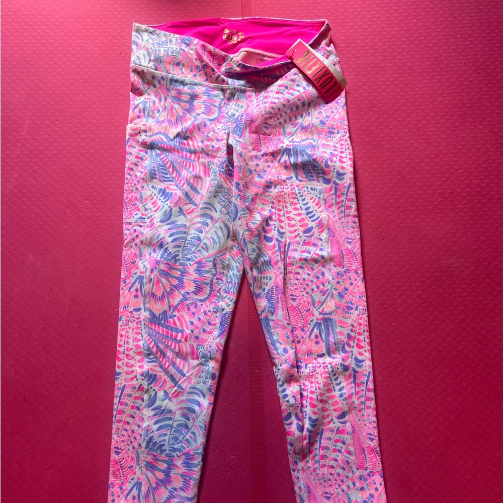 Lilly Pulitzer Pink and Blue Patterned Leggings